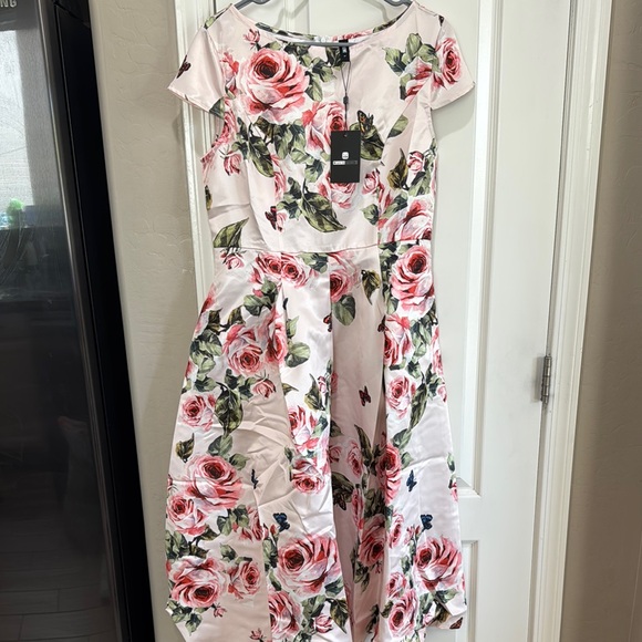 STYLEWE Pants - STYLEWE Pink and Green dress with Floral Pattern NWT / C30